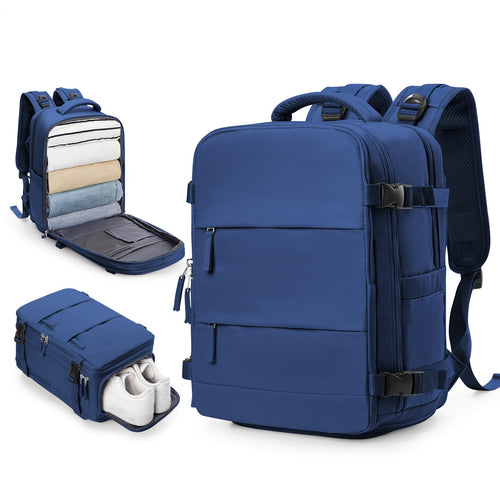 Carry-On Travel Backpack — Navy