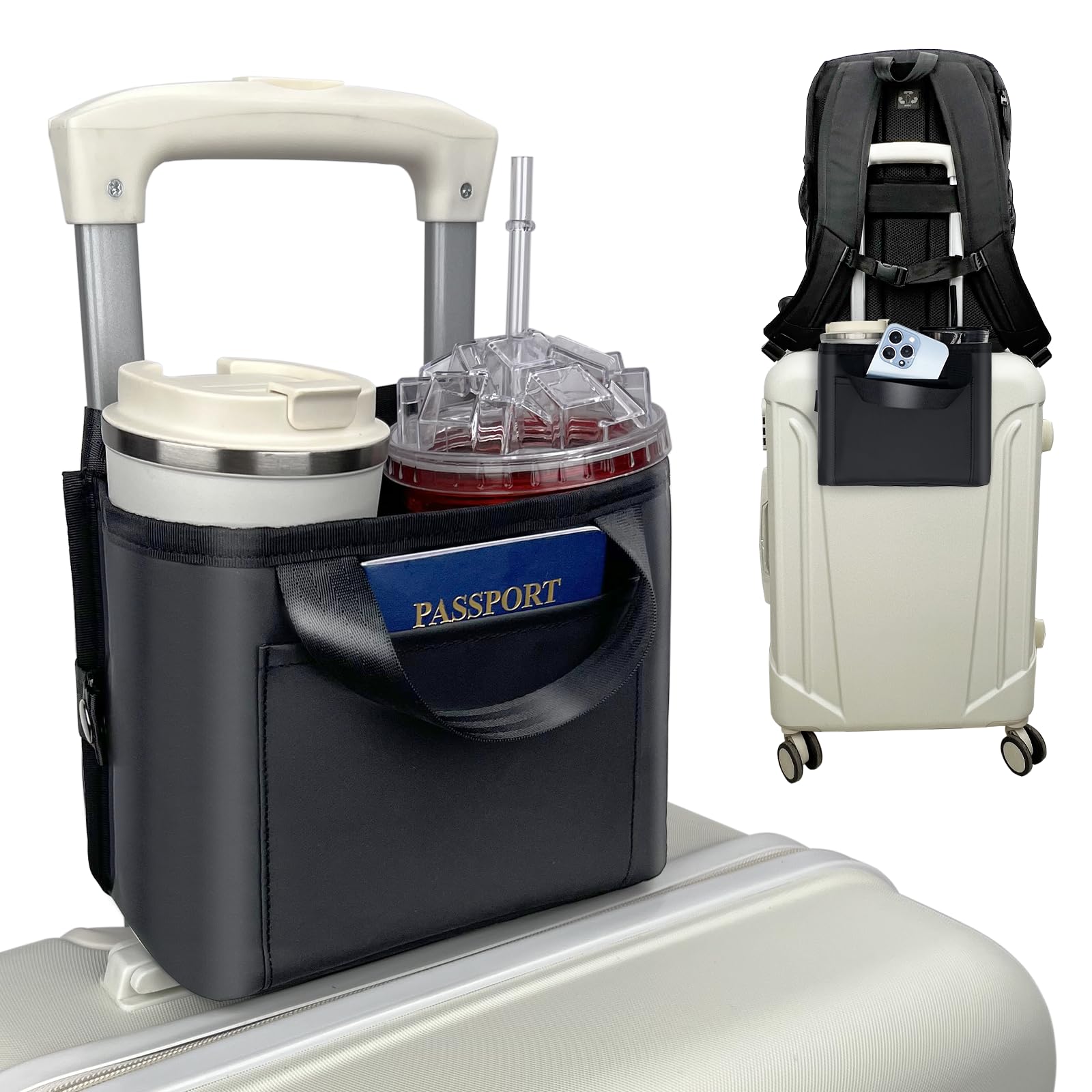 Hands-Free Luggage Cup Holder