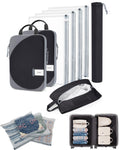 8-Piece Compression Packing Cubes — Black