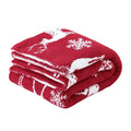 Cozy Knitted Throw Blanket — Red