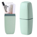 Portable Toothbrush & Cup Case — Light Blue